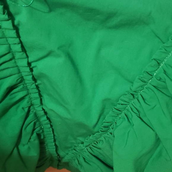 ZARA voluminous green ruffled polin top - Picture 6 of 11